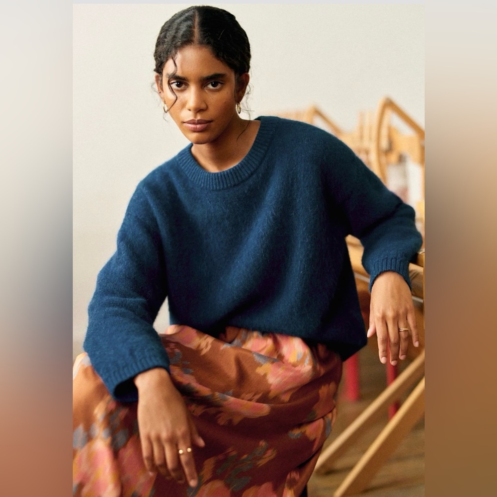 Sezane Amiel Jumper Peacock Blue